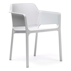 Sedia con braccioli polipropilene NET Bianco 40326 00 000 06