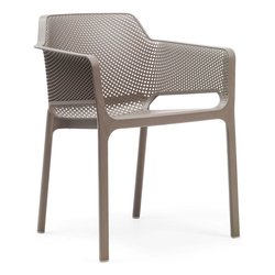 Sedia con braccioli polipropilene NET Tortora 40326 10 000 06