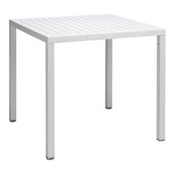 Tavolo impilabile alluminio CUBE 80 Fisso Bianco (80x80x75,5cm) 48053 00 000