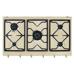 Piano cottura gas 5 zone COLONIALE SRV896POGH Panna (90cm)
