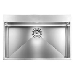 Lavello 1 vasca (77x50cm) FILORAGGIATO MIX Inox Satinato 012046XCSSP