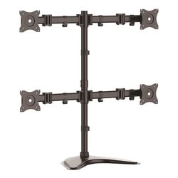 Supporto monitor TV scrivania ( 8 Kg ) VESA 100 x 100 Stand per 4 schermi Black ARMBARQUAD