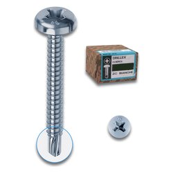 Viti autoperforanti-filettanti metallo DRILLEX zincato (9,5x3,5 mm) 500 pz DXADHC350095C8C