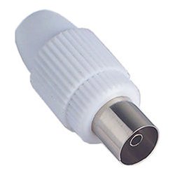 Connettore antenna Presa Coassiale Tv Bianco 32020
