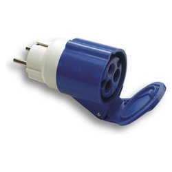 Adattatore con spina Schuko 1 presa 2P+T 16A CEE Blu e Bianco 73001