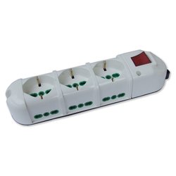 Multipresa tavolo 9 uscite con interruttore TRIAX 10/16A Bianco 42126