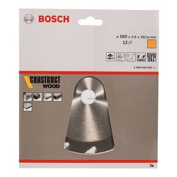 Lama a disco D 160 foro 20/16 mm CONSTRUCT WOOD 18 dt. 2608640630