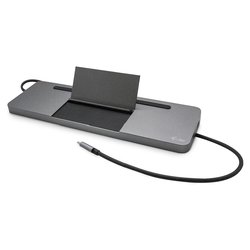 HUB 12 in 1 Usb C Metal Docking Station Pd 85W Black e Grey C31FLATDOCKPDPRO