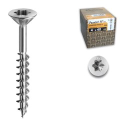 Viti per legno filetto parziale 500 pz (4x40mm) Cromo lucido PFACZP400400C8C