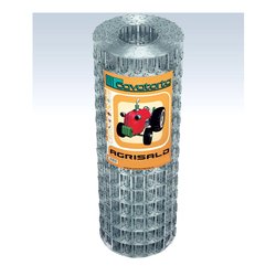 Rete maglie quadre acciaio zincato elettrosaldato 1 x 25 mt AGRISALD zinco SZ02100025B