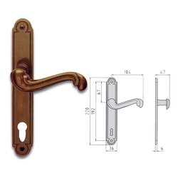 Maniglie porta coppia su placca py85 ( Yale ) BAROCCO Brunito 44290088500