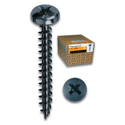 Viti per legno tutto filetto (40x5 mm) PANEL VIT Zincato nero 500 pz PVACZC500400KNC