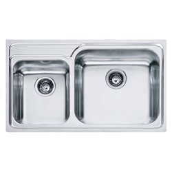 Lavello 2 vasche (86x50cm) Gax 620 GALASSIA Inox Spazzolato 101 0017 507
