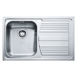 Lavello 1 vasca (79x50cm) Llx 611 LOGICA LINE Inox Spazzolato 101 0085 772
