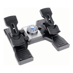Pedaliera simulatore volo G Pro Rudder Pedals Black e Silver 945 000005