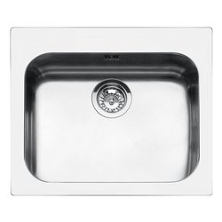Lavello 1 vasca (58x50cm) ALBA Inox Spazzolato VS50P3