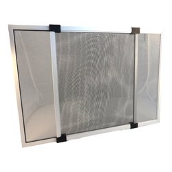 Zanzariera finestra TELESIO argento L. da  90 a 172 cm x h. 70 cm IART3156