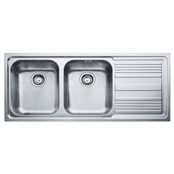 Lavello 2 vasche (116x50cm) Lll 621 LOGICA LINE Inox Decor 101 0086 271