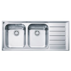 Lavello 2 vasche (116x51cm) Nex 621 NEPTUNE Inox Spazzolato 101 0040 734