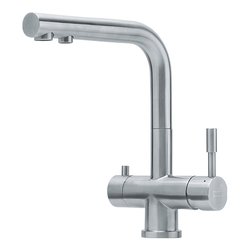 Miscelatore lavello doppio comando acqua filtrata ATLAS Acciaio satinato 120 0179 978