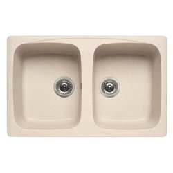 Lavello 2 vasche (79x50cm) MASTER 350 Nero Opaco LGM35040