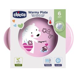 Piatto pappa Plastica WARMY PAPPACALDA Rosa 00016000100000