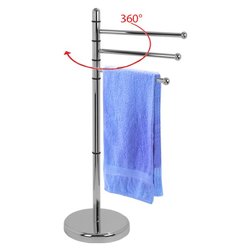 Piantana asciugamani a 3 bracci Ring Cromo lucido (28x92 cm) 19 60 12