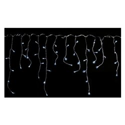 Tenda luminosa Natale Trasparente 180 luci - LED Bianco freddo (4,2 + 0,6 mt) Stalattiti Giochi di luce IP44 D2390