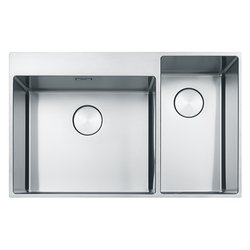 Lavello 1 vasca e mezza (82x51cm) Bxx 220 50 27 BOX Inox Spazzolato 127 0586 160