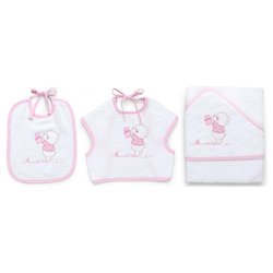 Set bavaglini 3 pz BEAR Rosa 15 5020 101