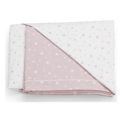Set lenzuola lettino completo 3 pz STELLE Rosa 020 1007 001