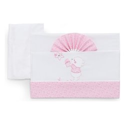 Set lenzuola culla 3 pz BEAR Rosa 15 3010 101