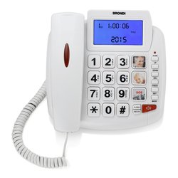 Telefono fisso BRAVO 90 Lcd Bianco