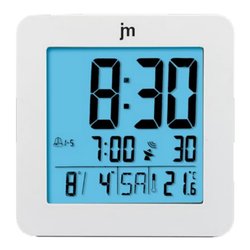 Sveglia JUSTAMINUTE Multifunzione radiocontrollata Bianco JD9035B