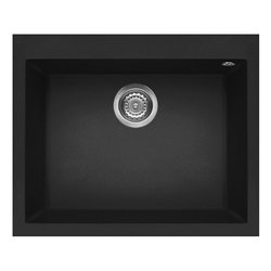 Lavello 1 vasca (61x50cm) QUADRA 110 Nero Opaco LGQ11040