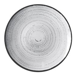 Piatto piano melamina (25cm) TIVOLI Bianco e Grigio 0830025N C7X