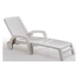 Lettino prendisole polipropilene MIAMI Bianco 178