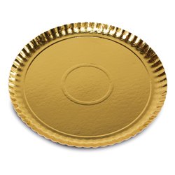 Set vassoi monouso 3 pz Cartone (31cm) EASY BAKE Oro 15743