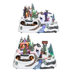 Paesaggio con movimento e luci (31x9x20cm) Assortito 481220