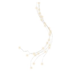 Filo 640 luci - MICROLED Bianco caldo (1,9 + 5 mt) Fascio 32 fili Luce fissa IP44 497009