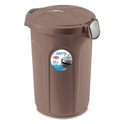 Bidoncino (23Lt) coperchio a clip JERRY Tortora 70325