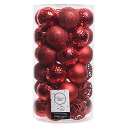 Set palline albero Natale (37pz-6cm) Plastica Red 9020802