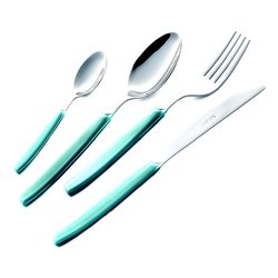 Set posate tavola 24 pz Inox CROMO Turchese P13BCM 311