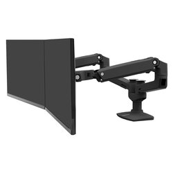 Supporto monitor TV scrivania ( 18 Kg ) VESA 100 x 100 LX SERIES Braccio per due display Black 45 245 224