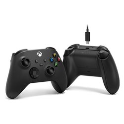 Gamepad XBOX Bundle con cavo Play&Charge Carbon black 1V8 00002