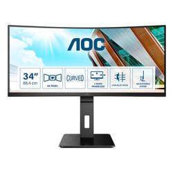 Monitor 34 ( LED 2K 1440p QHD 100Hz ) P2 SERIES Ultrawide Qhd Black CU34P2A