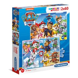 Puzzle 2x60 pz Super Color 4a+ (27x19cm) PAW PATROL 21617