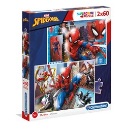 Puzzle 2x60 pz Super Color 4a+ (27x19cm) MARVEL SPIDERMAN 21608