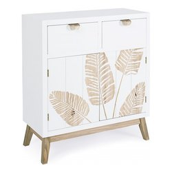 FOLIUM Base Bianco e Legno naturale (70cm) Mobile KIT