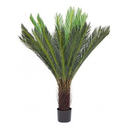 Pianta artificiale Palma cycas con vaso 28 foglie (120cm) 0172619